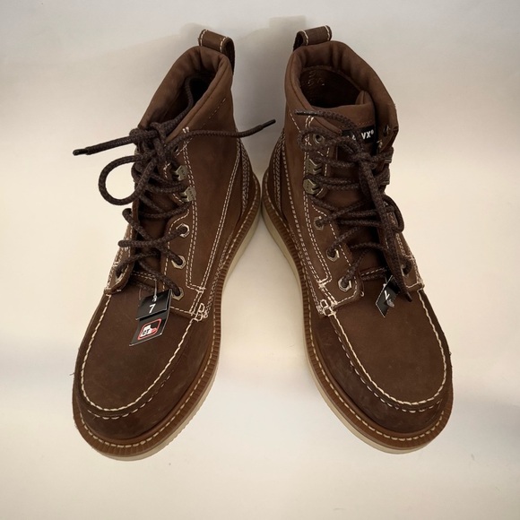 Hawx Men’s 6" Grade Comp Moc Toe Work Boots, Brown Leather, Size 7D, NWT - Picture 9 of 15